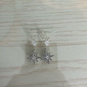 NEW Silver Star Earrings